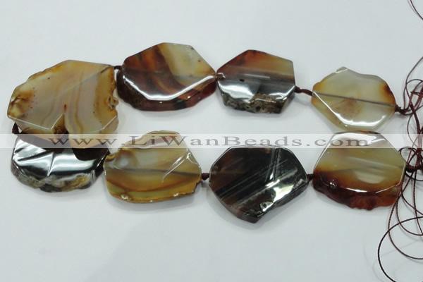 CNG455 15.5 inches 28*32mm - 40*55mm nuggets agate gemstone beads