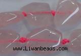 CNG465 15.5 inches 13*18mm - 20*30mm nuggets rose quartz beads