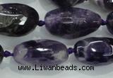 CNG476 15.5 inches 15*20mm - 25*35mm faceted nuggets amethyst beads