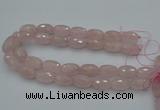 CNG5004 15.5 inches 15*25mm faceted rice rose quartz beads