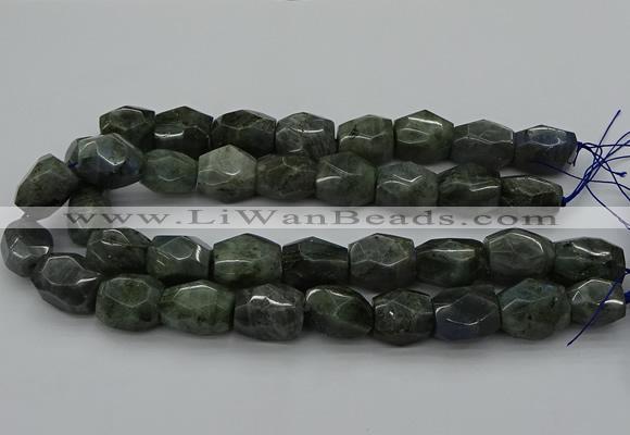 CNG5008 15.5 inches 13*18mm - 15*25mm faceted nuggets labradorite beads