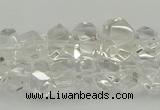 CNG5022 15.5 inches 6*8mm - 10*14mm faceted nuggets white crystal beads