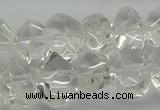 CNG5023 15.5 inches 10*14mm - 13*18mm faceted nuggets white crystal beads