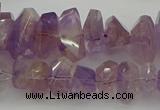 CNG5025 15.5 inches 6*10mm - 10*18mm faceted nuggets ametrine beads