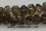 CNG5028 15.5 inches 6*9mm - 10*15mm faceted nuggets smoky quartz beads