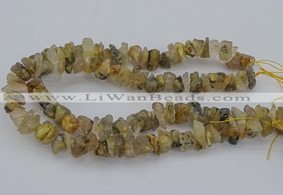 CNG5034 15.5 inches 8*12mm - 13*18mm nuggets golden rutilated quartz beads