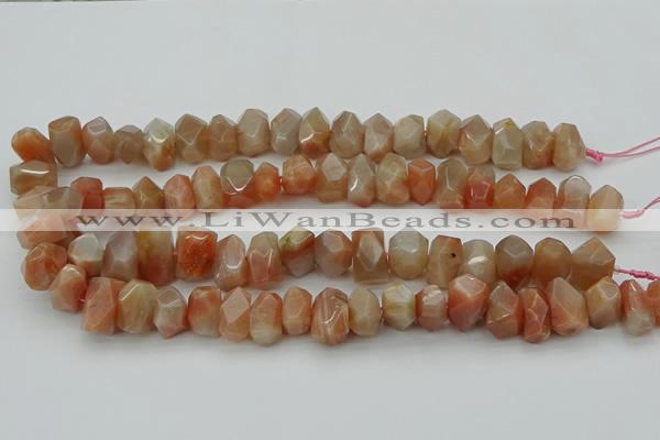 CNG5058 15.5 inches 10*14mm - 12*16mm faceted nuggets sunstone beads