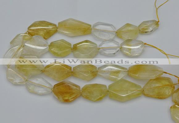 CNG5079 15.5 inches 20*30mm - 35*45mm freeform citrine beads