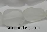 CNG5112 15.5 inches 14*20mm - 18*25mm freeform matte white crystal beads