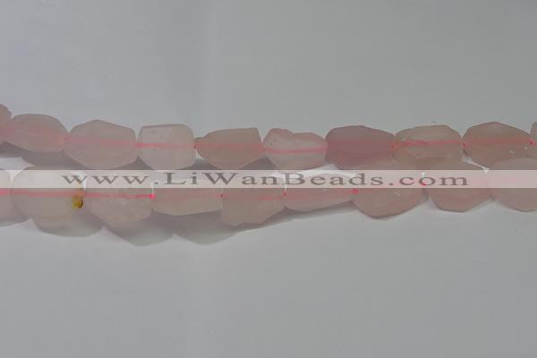 CNG5114 15.5 inches 14*20mm - 18*25mm freeform matte rose quartz beads