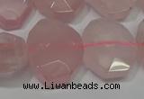 CNG5127 15.5 inches 15*18mm - 15*20mm faceted freeform rose quartz beads