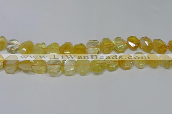 CNG5129 15.5 inches 15*18mm - 15*20mm faceted freeform citrine beads