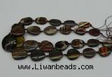 CNG5169 15.5 inches 16*22mm - 30*35mm freeform tiger iron beads