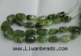 CNG5203 13*18mm - 15*25mm faceted nuggets green rutilated quartz beads