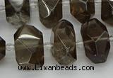 CNG5214 15.5 inches 12*16mm - 15*20mm faceted nuggets smoky quartz beads