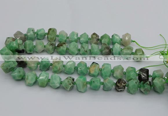 CNG5272 15.5 inches 10*14mm - 13*18mm faceted nuggets emerald  beads