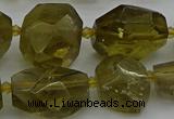 CNG5281 15.5 inches 12*16mm - 18*25mm faceted nuggets lemon quartz beads