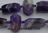 CNG5306 15.5 inches 12*16mm - 15*20mm faceted nuggets amethyst beads