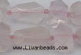 CNG5371 15.5 inches 12*16mm - 18*25mm faceted nuggets rose quartz beads