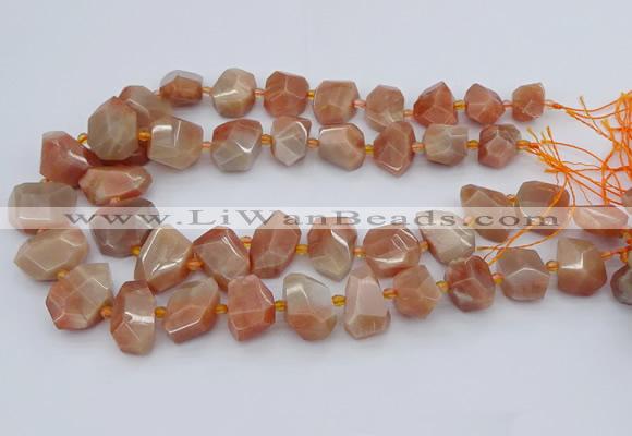 CNG5386 15.5 inches 12*16mm - 18*25mm faceted nuggets moonstone beads