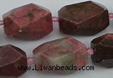 CNG5397 15.5 inches 12*16mm - 15*25mm faceted nuggets rhodochrosite beads