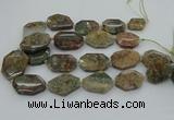 CNG5406 20*30mm - 35*45mm faceted freeform ghost gemstone beads