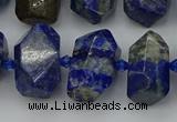 CNG5425 12*16mm - 15*20mm faceted nuggets lapis lazuli beads