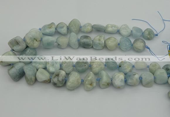 CNG5427 8*12mm - 16*20mm nuggets aquamarine beads wholesale