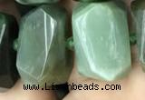 CNG5440 12*16mm - 15*20mm faceted nuggets Canadian jade beads