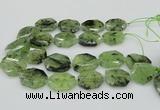 CNG5450 20*30mm - 35*45mm faceted freeform green rutilated quartz beads