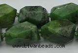 CNG5457 12*16mm - 15*25mm faceted nuggets Canadian jade beads