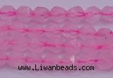 CNG5481 15.5 inches 6mm faceted nuggets rose quartz beads