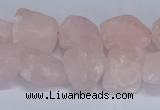 CNG5531 15.5 inches 10*14mm - 12*16mm nuggets rose quartz beads