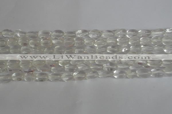 CNG555 15.5 inches 7*10mm nuggets white crystal beads