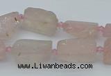 CNG5551 15.5 inches 10*15mm - 15*20mm nuggets rose quartz beads