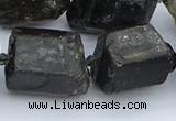 CNG5555 15.5 inches 18*20mm - 20*28mm nuggets black tourmaline beads