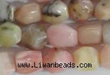 CNG556 15.5 inches 8*10mm nuggets pink opal gemstone beads