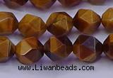 CNG5577 15.5 inches 8mm faceted nuggets yellow tiger eye beads