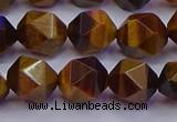 CNG5578 15.5 inches 10mm faceted nuggets yellow tiger eye beads