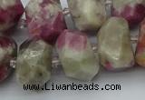 CNG5583 12*16mm - 15*20mm faceted nuggets pink tourmaline beads