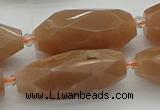 CNG5612 15.5 inches 15*35mm - 18*40mm faceted rice moonstone beads