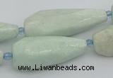 CNG5636 15.5 inches 15*35mm - 18*45mm faceted teardrop amazonite beads