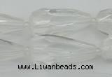 CNG5646 15*35mm - 18*45mm faceted teardrop white crystal beads