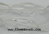 CNG5647 15.5 inches 15*35mm - 18*40mm faceted rice white crystal beads