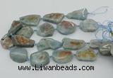 CNG5673 15.5 inches 25*35mm - 30*40mm freeform aquamarine beads