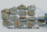 CNG5674 15.5 inches 30*40mm - 35*45mm freeform aquamarine beads