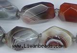 CNG5681 12*16mm - 15*25mm faceted nuggets botswana agate beads