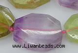 CNG5688 20*30mm - 35*45mm faceted freeform mixed quartz beads