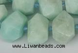 CNG5692 15.5 inches 12*16mm - 15*20mm faceted nuggets amazonite beads