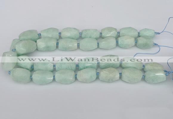 CNG5693 15.5 inches 12*16mm - 15*25mm faceted nuggets amazonite beads